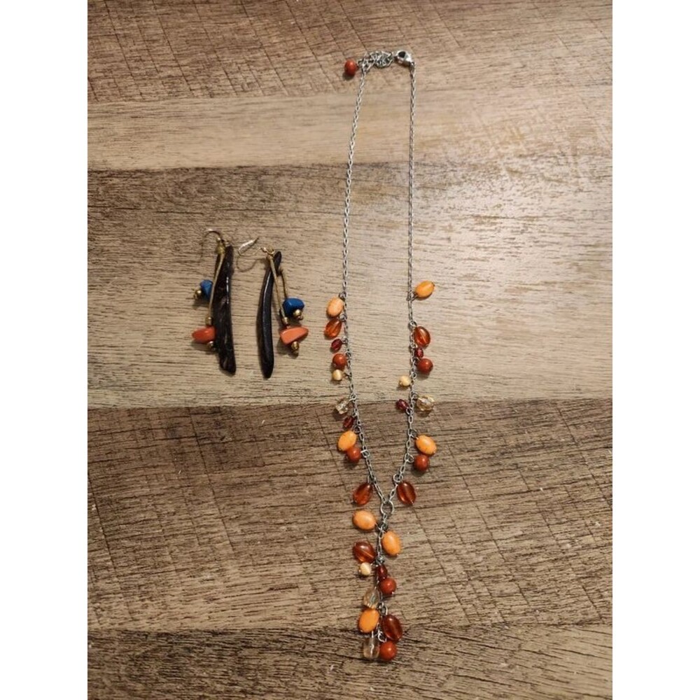 Y Drop Necklace And Earrings
